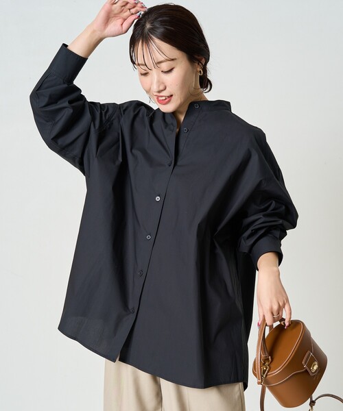 FREAK'S STORE(フリークスストア)の「限定展開 ビックシルエット ブロード ボリューム シャツ(シャツ/ブラウス・レディース・ブラック/ブルー/オフホワイト/その他1/ストライプ/ベージュ・フリ-)」の14枚目の写真