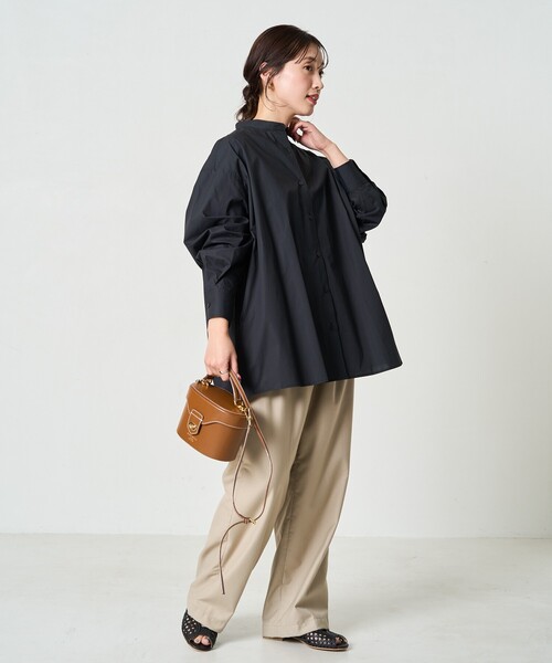FREAK'S STORE(フリークスストア)の「限定展開 ビックシルエット ブロード ボリューム シャツ(シャツ/ブラウス・レディース・ブラック/ブルー/オフホワイト/その他1/ストライプ/ベージュ・フリ-)」の15枚目の写真