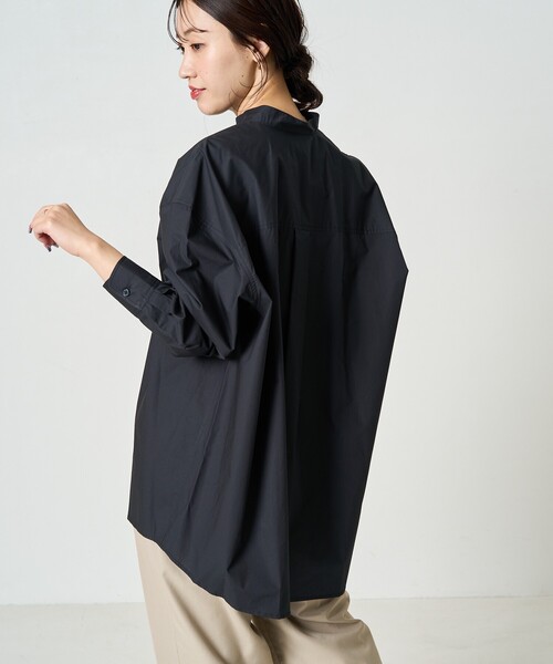 FREAK'S STORE(フリークスストア)の「限定展開 ビックシルエット ブロード ボリューム シャツ(シャツ/ブラウス・レディース・ブラック/ブルー/オフホワイト/その他1/ストライプ/ベージュ・フリ-)」の18枚目の写真