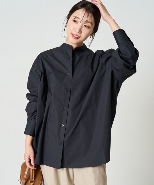 FREAK'S STORE(フリークスストア)の「限定展開 ビックシルエット ブロード ボリューム シャツ(シャツ/ブラウス・レディース・ブラック/ブルー/オフホワイト/その他1/ストライプ/ベージュ・フリ-)」の19枚目の写真