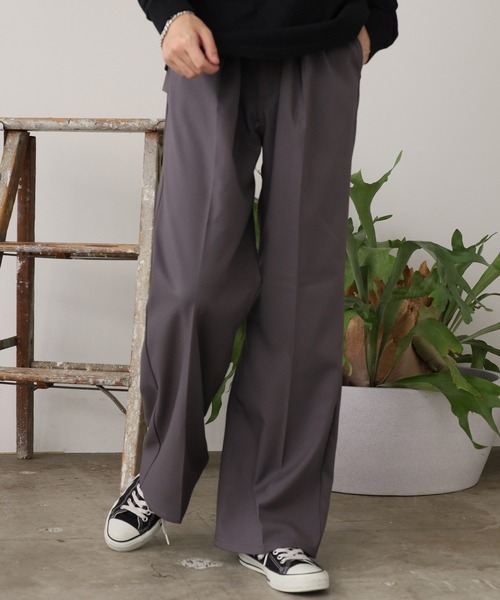 Wrangler（ラングラー）の「Wrangler/ラングラー WRANCHER WIDE フレアスラックス（スラックス・メンズ・ブラック/ネイビー/グレー・L/M/S）」の2枚目の写真