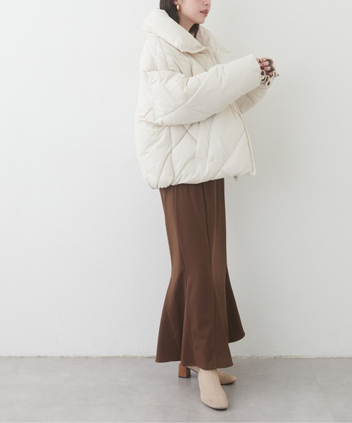 natural couture(ナチュラルクチュール)の「ビックダイヤキルトフェイクダウン(ダウンジャケット/コート・レディース・アイボリー・FREE)」の19枚目の写真
