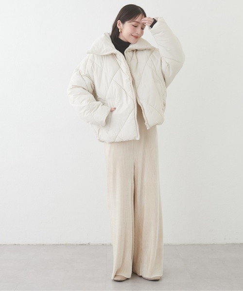 natural couture(ナチュラルクチュール)の「ビックダイヤキルトフェイクダウン(ダウンジャケット/コート・レディース・アイボリー・FREE)」の14枚目の写真