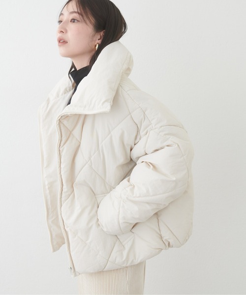 natural couture(ナチュラルクチュール)の「ビックダイヤキルトフェイクダウン(ダウンジャケット/コート・レディース・アイボリー・FREE)」の15枚目の写真