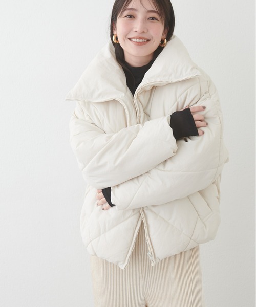natural couture(ナチュラルクチュール)の「ビックダイヤキルトフェイクダウン(ダウンジャケット/コート・レディース・アイボリー・FREE)」の16枚目の写真
