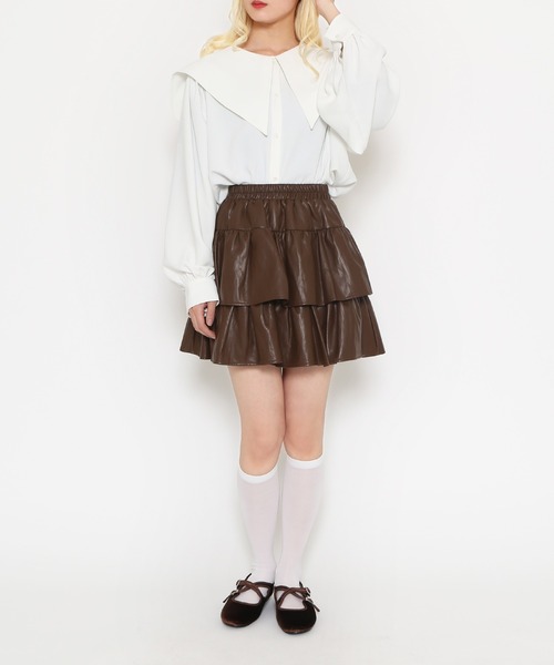 PUNYUS（プニュズ）の「セーラーカラーブラウス（シャツ/ブラウス・レディース・ホワイト/ブラック/ブルー・1/2/3/4）」の11枚目の写真