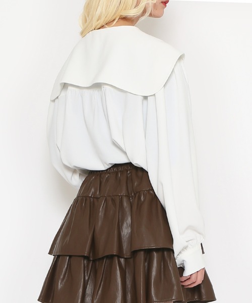 PUNYUS（プニュズ）の「セーラーカラーブラウス（シャツ/ブラウス・レディース・ホワイト/ブラック/ブルー・1/2/3/4）」の15枚目の写真