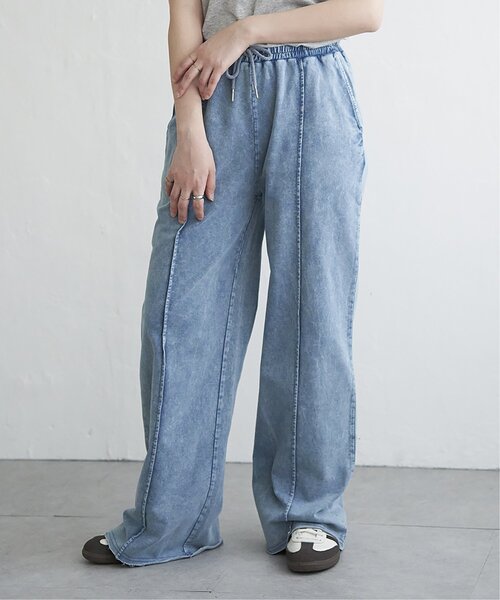 VENCEEXCHANGE（ヴァンスエクスチェンジ）の「【セットアップ対応】ケミカルスウェットパンツ（スウェットパンツ・レディース・ブルー/チャコール・FREE）」の2枚目の写真