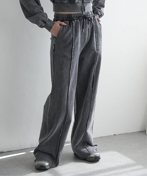 VENCEEXCHANGE（ヴァンスエクスチェンジ）の「【セットアップ対応】ケミカルスウェットパンツ（スウェットパンツ・レディース・ブルー/チャコール・FREE）」の4枚目の写真