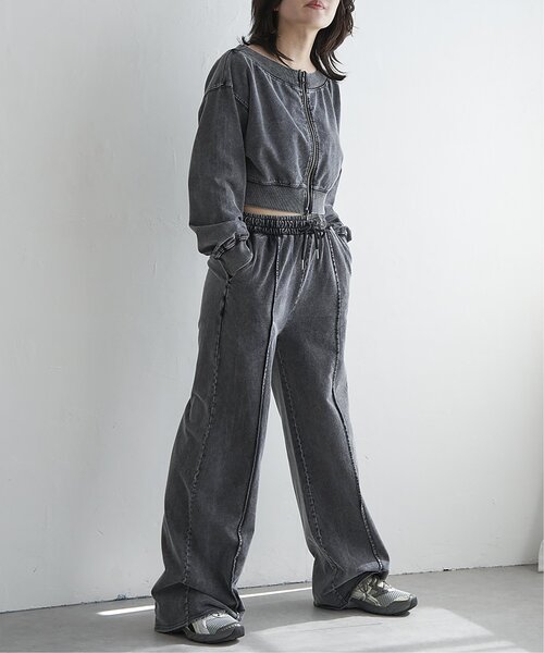 VENCEEXCHANGE（ヴァンスエクスチェンジ）の「【セットアップ対応】ケミカルスウェットパンツ（スウェットパンツ・レディース・ブルー/チャコール・FREE）」の7枚目の写真