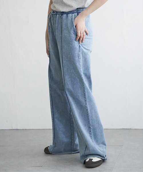 VENCEEXCHANGE（ヴァンスエクスチェンジ）の「【セットアップ対応】ケミカルスウェットパンツ（スウェットパンツ・レディース・ブルー/チャコール・FREE）」の9枚目の写真