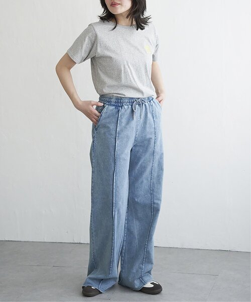 VENCEEXCHANGE（ヴァンスエクスチェンジ）の「【セットアップ対応】ケミカルスウェットパンツ（スウェットパンツ・レディース・ブルー/チャコール・FREE）」の12枚目の写真