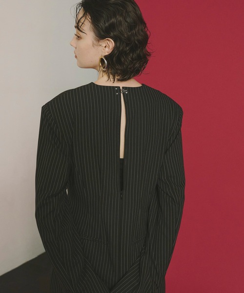 ANDRÉSD pinstripe tailored bustierdress pinstripe tailored bustier dress | ANDRESD