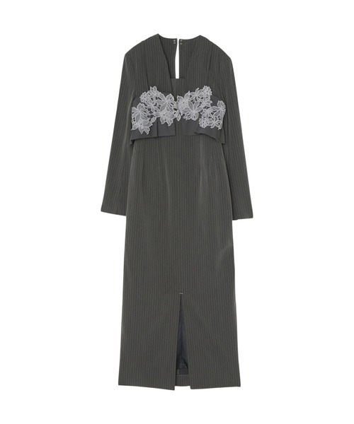 スーツ・フォーマル・ドレス pinstripe sleeveless bustier dress スーツ・フォーマル・ドレス pinstripe sleeveless bustier