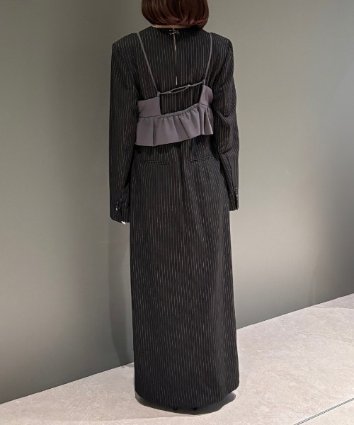 ANDRESD（アンドレスド）の「ピンストライプテーラードビスチェドレス