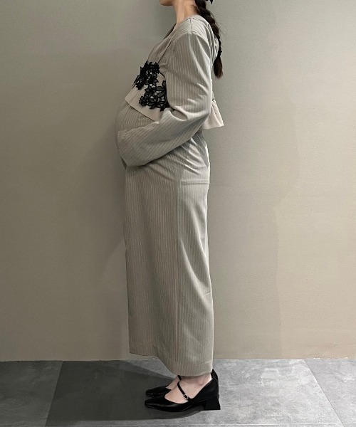 ANDRESD（アンドレスド）の「ピンストライプテーラードビスチェドレス