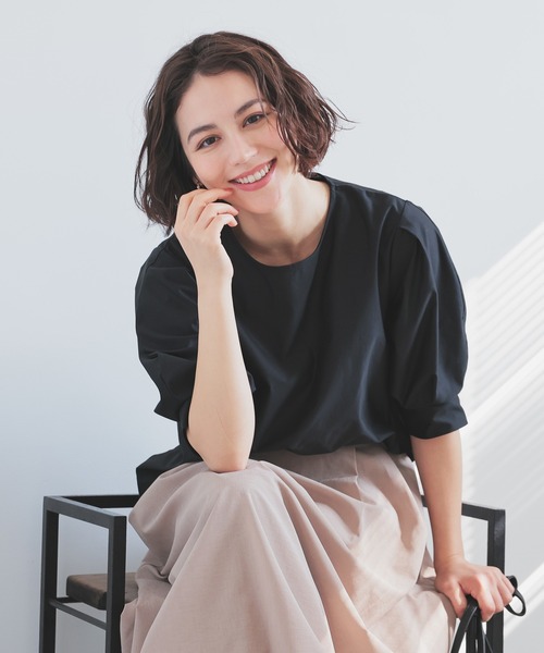 【MUSE BY ROCHAS Premiere】重ね着風異素材トップス　11 MUSE BY ROCHAS Premiere】重ね着風異素材トップス 11 トップス