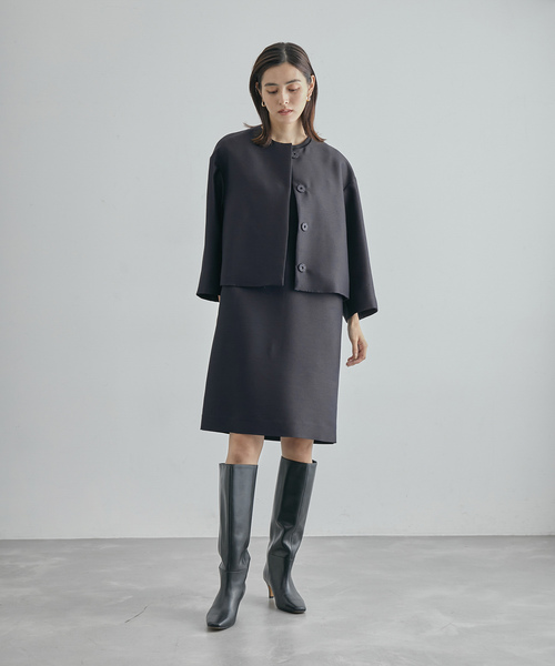 ROPE'(ロペ)の「【限定店舗・J'aDoRe限定】エレガンスウールシルクワンピース(ワンピース・レディース・ネイビー・FREE)」の5枚目の写真