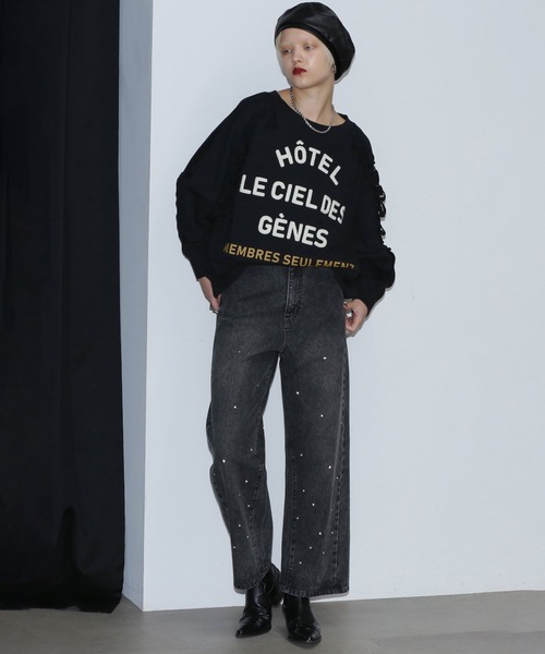 ROSE BUD(ローズバッド)の「ビジューデニムパンツ(デニムパンツ・レディース・ブラック/ブルー・S/M)」の13枚目の写真