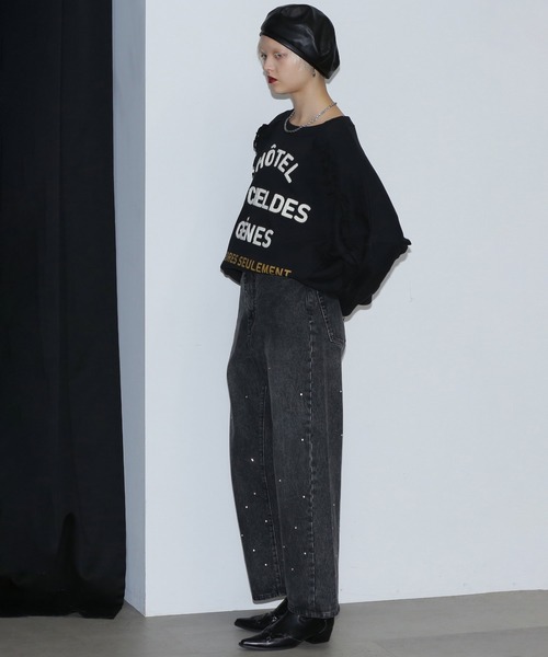 ROSE BUD(ローズバッド)の「ビジューデニムパンツ(デニムパンツ・レディース・ブラック/ブルー・S/M)」の14枚目の写真