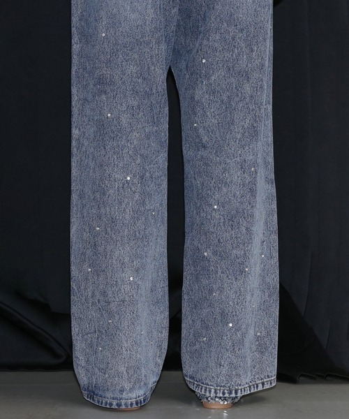 ROSE BUD(ローズバッド)の「ビジューデニムパンツ(デニムパンツ・レディース・ブラック/ブルー・S/M)」の8枚目の写真