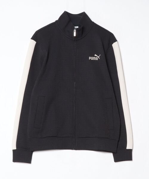 PUMA(プーマ)の「プーマ PUMA CORE HERITAGE ワッフル トラック ジャケット_(ジャージ・メンズ・アイボリー/ブラック/パープル・S/M/L/LL/3L)」の3枚目の写真