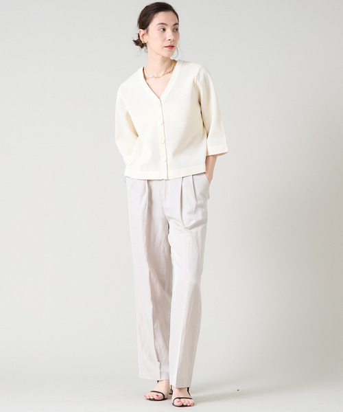 Liesse（リエス）の「メッシュ編みニットトップス（ニット/セーター・レディース・ネイビー/イエロー/アイボリー・FREE）」の21枚目の写真