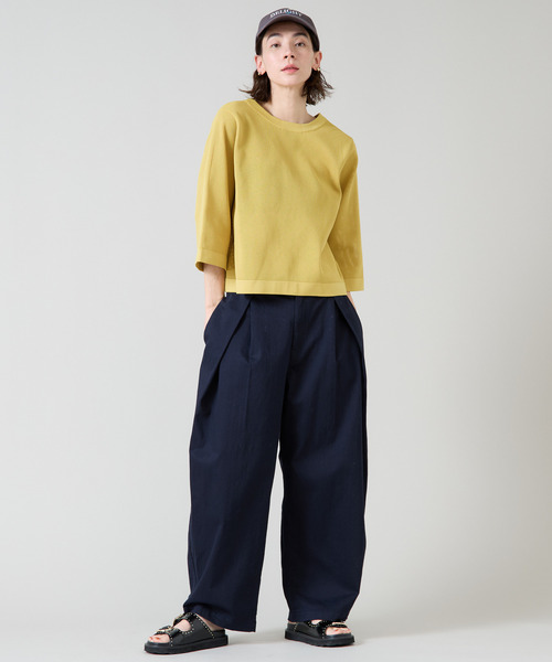 Liesse（リエス）の「メッシュ編みニットトップス（ニット/セーター・レディース・ネイビー/イエロー/アイボリー・FREE）」の11枚目の写真