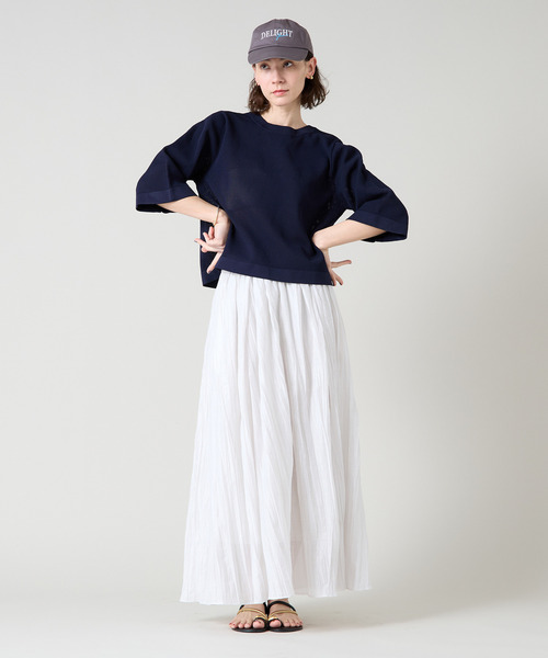 Liesse（リエス）の「メッシュ編みニットトップス（ニット/セーター・レディース・ネイビー/イエロー/アイボリー・FREE）」の15枚目の写真