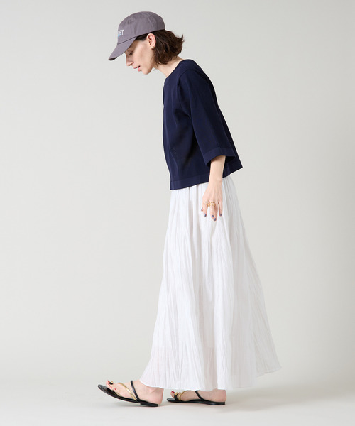 Liesse（リエス）の「メッシュ編みニットトップス（ニット/セーター・レディース・ネイビー/イエロー/アイボリー・FREE）」の12枚目の写真