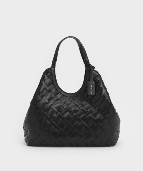CHARLES & KEITH（チャールズ & キース）の「Ivette イヴェット ウーブントートバッグ（トートバッグ・レディース・チョコ/スミクロ・L）」の15枚目の写真