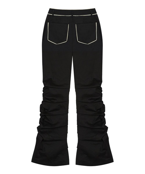 LUVISTRUE（ラヴイズトゥルー）の「IM FRILL SHIRRING PANTS（その他パンツ・レディース・チャコールグレー/ブラック・MEDIUM/SMALL）」の14枚目の写真