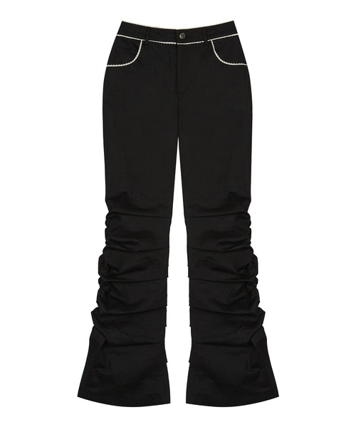 LUVISTRUE（ラヴイズトゥルー）の「IM FRILL SHIRRING PANTS（その他パンツ・レディース・チャコールグレー/ブラック・MEDIUM/SMALL）」の13枚目の写真