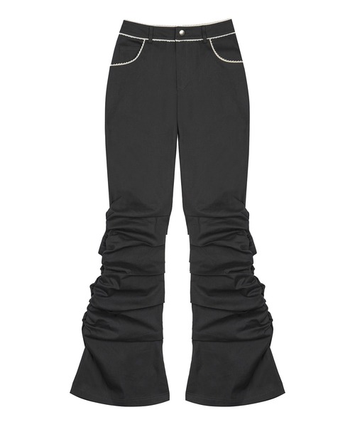 LUVISTRUE（ラヴイズトゥルー）の「IM FRILL SHIRRING PANTS（その他パンツ・レディース・チャコールグレー/ブラック・MEDIUM/SMALL）」の15枚目の写真