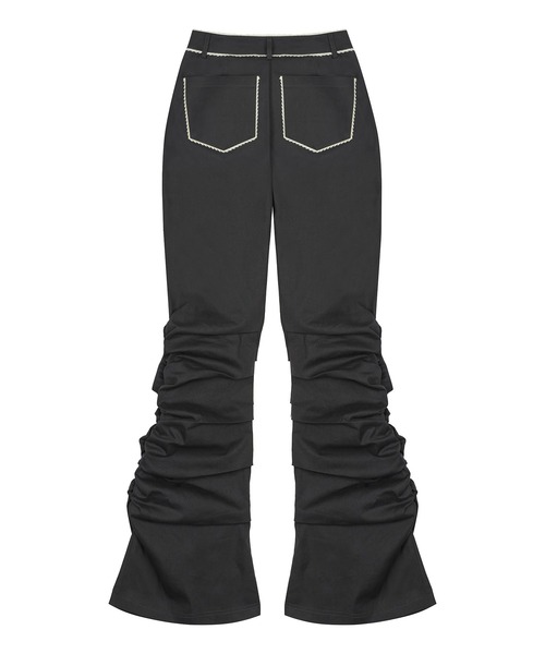 LUVISTRUE（ラヴイズトゥルー）の「IM FRILL SHIRRING PANTS（その他パンツ・レディース・チャコールグレー/ブラック・MEDIUM/SMALL）」の16枚目の写真