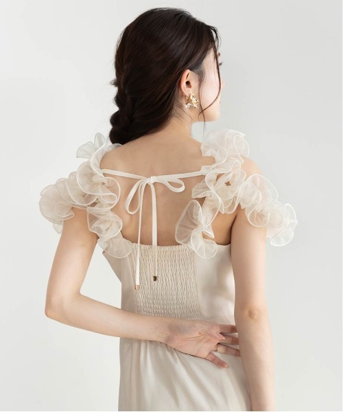 RANDA(ランダ)の「ショルダーフリルマーメイドワンピス(ワンピース・レディース・ブラック/アイボリー/イエロー・1/0)」の18枚目の写真