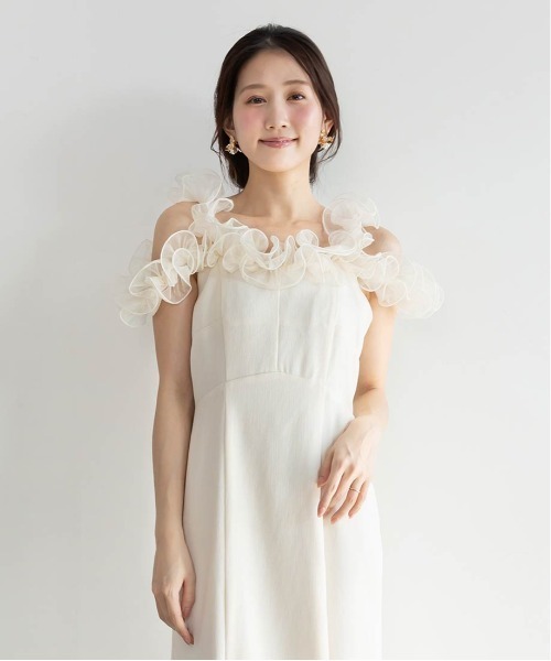 RANDA(ランダ)の「ショルダーフリルマーメイドワンピス(ワンピース・レディース・ブラック/アイボリー/イエロー・1/0)」の20枚目の写真