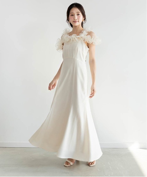 RANDA(ランダ)の「ショルダーフリルマーメイドワンピス(ワンピース・レディース・ブラック/アイボリー/イエロー・1/0)」の22枚目の写真