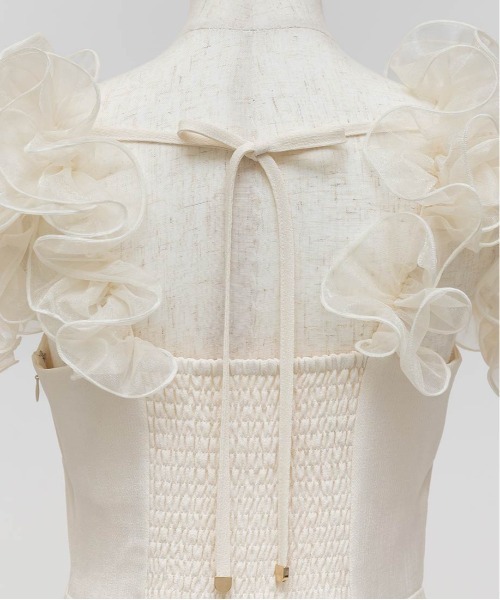 RANDA(ランダ)の「ショルダーフリルマーメイドワンピス(ワンピース・レディース・ブラック/アイボリー/イエロー・1/0)」の8枚目の写真