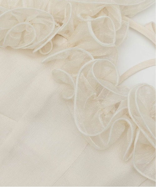 RANDA(ランダ)の「ショルダーフリルマーメイドワンピス(ワンピース・レディース・ブラック/アイボリー/イエロー・1/0)」の11枚目の写真