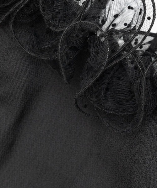 RANDA(ランダ)の「ショルダーフリルマーメイドワンピス(ワンピース・レディース・ブラック/アイボリー/イエロー・1/0)」の12枚目の写真