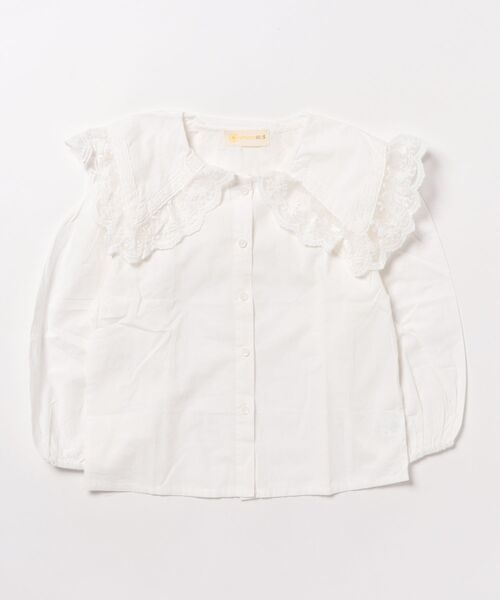 aimoha（アイモハ）の「【aimoha KIDS】レースカラーコットンブラウス（シャツ/ブラウス・キッズ・ベージュ/ホワイト/ライトベージュ・110/120/130/140/150）」の12枚目の写真