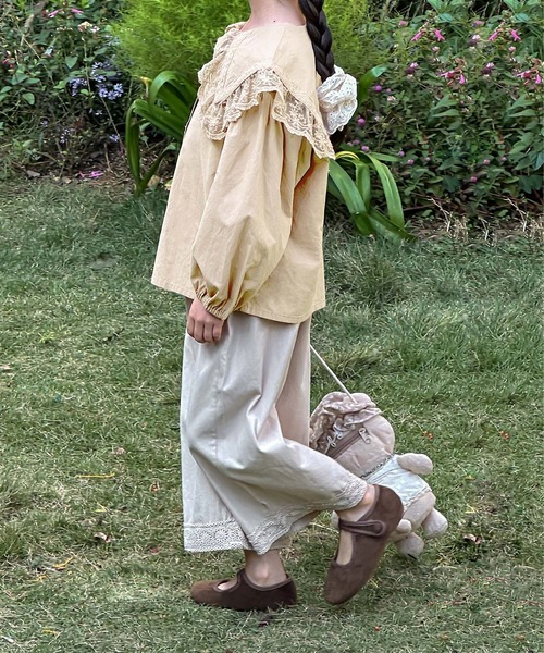 aimoha（アイモハ）の「【aimoha KIDS】レースカラーコットンブラウス（シャツ/ブラウス・キッズ・ベージュ/ホワイト/ライトベージュ・110/120/130/140/150）」の10枚目の写真