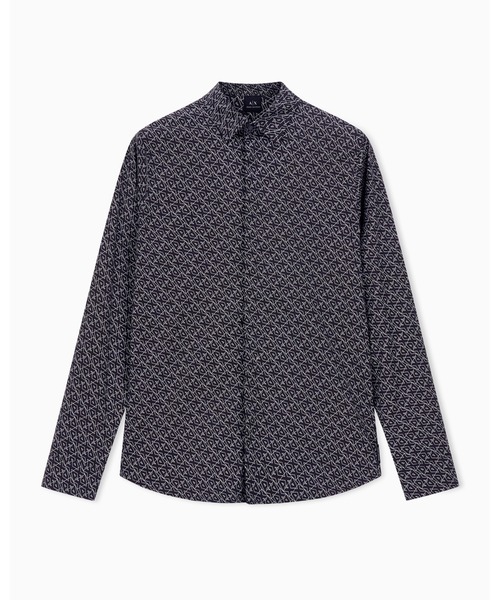 A|X アルマーニ エクスチェンジ】オールオーバーロゴ 長袖シャツ/SLIM