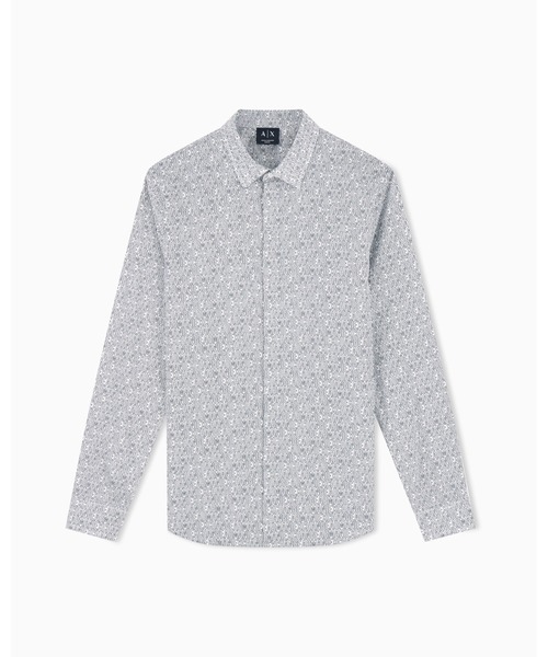 ARMANI EXCHANGE(アルマーニエクスチェンジ)の「【A|X アルマーニ エクスチェンジ】オールオーバーロゴ 長袖シャツ/SLIM(シャツ/ブラウス・メンズ・ホワイト系2/ブラック系1/ブラック/オフホワイト/ブラック系/ホワイト系・X-LARGE/LARGE/MEDIUM/SMALL/X-SMALL/XX-LARGE)」の9枚目の写真