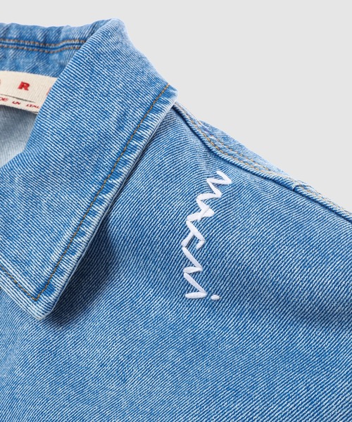 MARNI(マルニ)の「FLOWER PACTHED DENIM / コクーンジャケット(デニムジャケット・レディース・ブルー・38(M))」の4枚目の写真