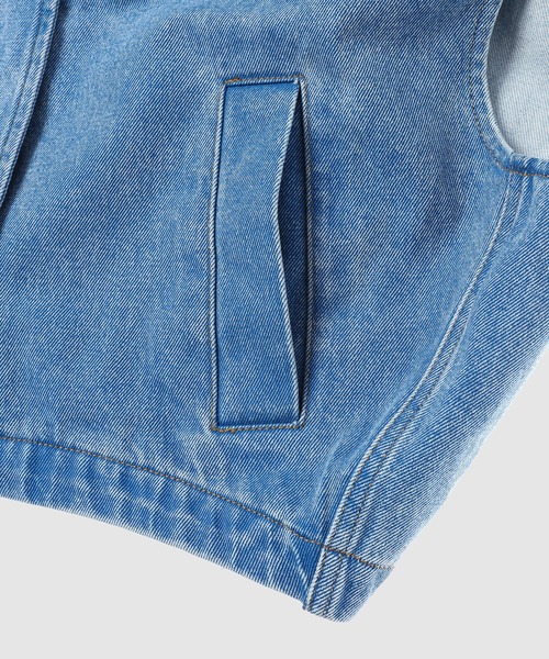 MARNI(マルニ)の「FLOWER PACTHED DENIM / コクーンジャケット(デニムジャケット・レディース・ブルー・38(M))」の6枚目の写真