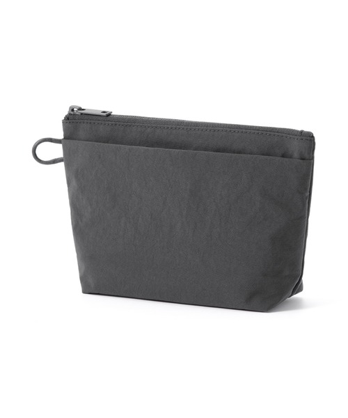無印良品(ムジルシリョウヒン)の「リンクルナイロン マチ付きポーチ M 約21×13.5×6cm(ポーチ・レディース・ダークグレー/ピンク/グレー・FREE)」の2枚目の写真