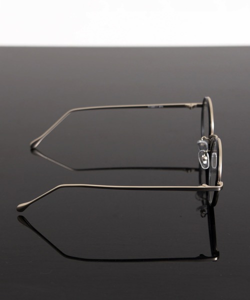 Revo.（レボ）の「インナーリム クラシック ラウンド型 フラットレンズ メガネ クリアレンズ 伊達メガネ UVカット（メガネ・メンズ・シルバー/ゴールド・FREE）」の3枚目の写真