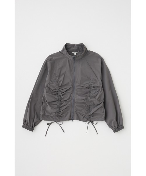 MOUSSY(マウジー)の「RIBBON GATHER NYLON ジャケット(ナイロンジャケット・レディース・ライトブラック/ダークネイビー/ライトグレー・FREE)」の2枚目の写真